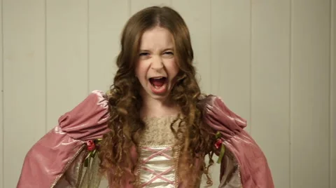 Stroppy princess Stock Footage 44116159