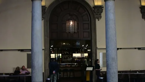 The Strozzi Caffè from the courtyard of the Palazzo Strozzi In Florence Video stock 83582902