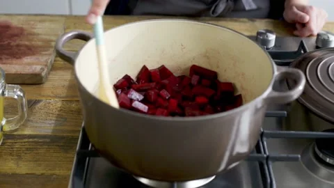 Strring beetroot Stock Footage 140268814