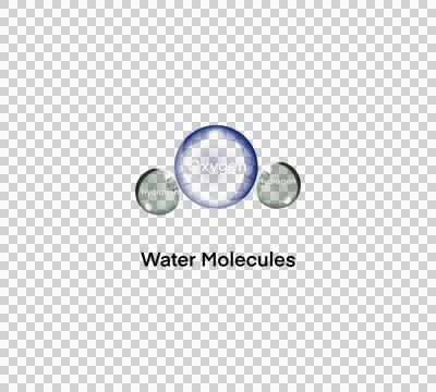 Structural and molecular formula of water molecule Stock Illustration
