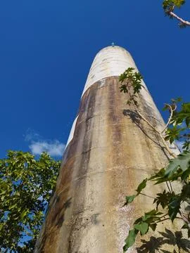 Structural and Operational Inspection of Elevated Concrete Water Reservoir wi Stock Photos