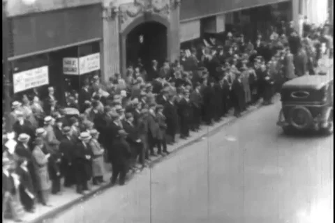 Structural beam being pulled for building construction - 1930 Stock Footage 104336444
