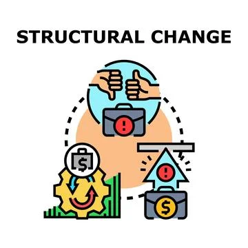 Structural change concept vector icon illustration Stock Illustration