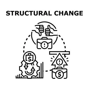 Structural change concept vector icon illustration Stock Illustration