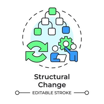 Structural change multi color concept icon Stock Illustration