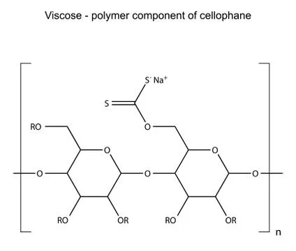 Structural chemical formula of viscose polymer Ilustración de archivo