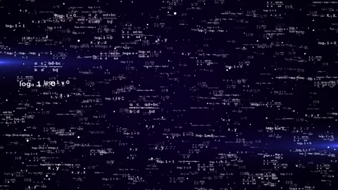Structural chemical formulas Math Formulas Background in abstract digital space Stock Footage 278045522