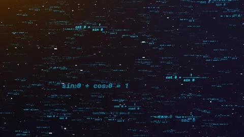 Structural chemical formulas Math Formulas Background in abstract digital space Stock Footage 278302958