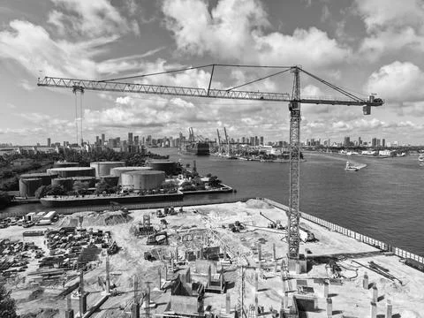 Structural civil engineering. Structure engineering at building site. Formwork Stock Photos