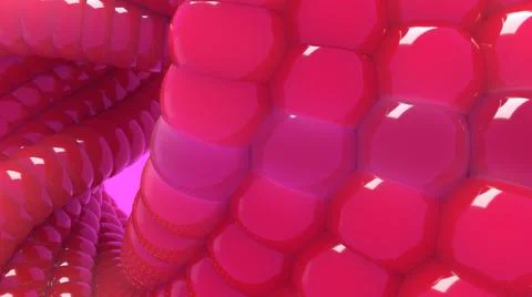 Structural communication of molecule 3D concept rendering Stock Illustration