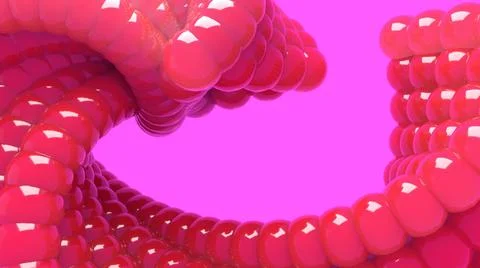 Structural communication of molecule 3D concept rendering Stock Illustration