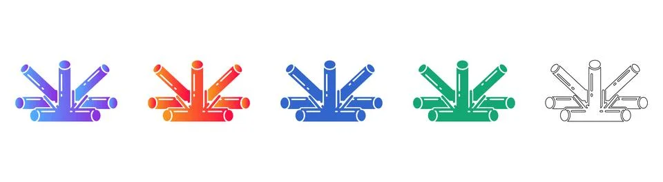 Structural Construction Joint Icons イラスト素材