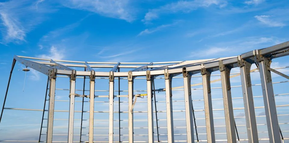 Structural design engineering. Structure engineering at building site. Framework Stock Photos