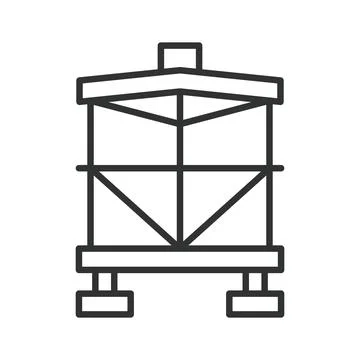 Structural design, icon in line design. structure, engineering, architecture イラスト素材