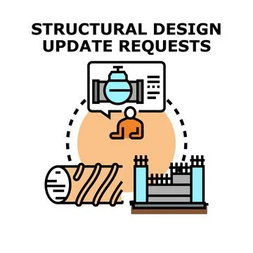 Structural design update requests concept illustration イラスト素材