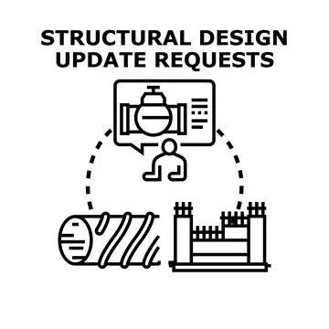 Structural design update requests concept illustration Stock Illustration