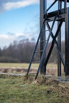 Structural details of rural weir Stockfoto's