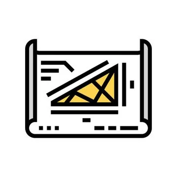 Structural drafting architectural drafter color icon vector illustration 스톡 일러스트