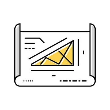 Structural drafting architectural drafter color icon vector illustration 스톡 일러스트