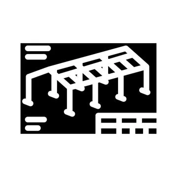 Structural drafting architectural drafter glyph icon vector illustration 스톡 일러스트