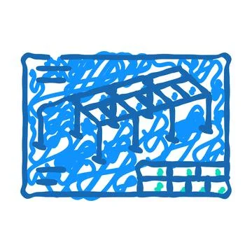 Structural drafting architectural drafter icon doodle illustration 스톡 일러스트