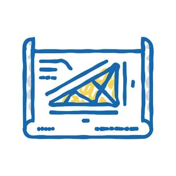 Structural drafting architectural drafter icon doodle illustration 스톡 일러스트