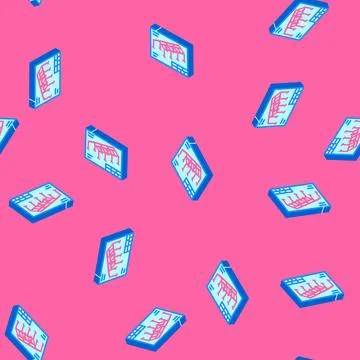 Structural drafting architectural drafter isometric icon seamless pattern Stock Illustration