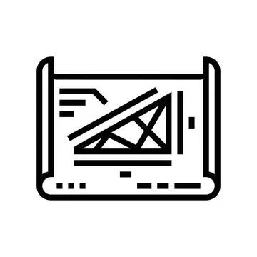 Structural drafting architectural drafter line icon vector illustration 스톡 일러스트