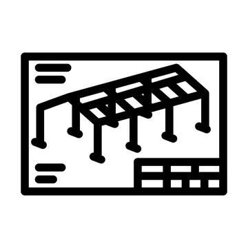 Structural drafting architectural drafter line icon vector illustration 스톡 일러스트