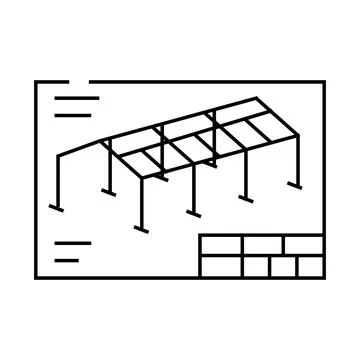 Structural drafting architectural drafter line icon vector illustration 스톡 일러스트