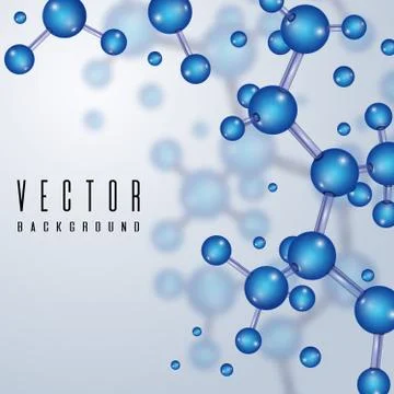 Structural elements with 3d atoms, chemical molecule. vector abstract science イラスト素材