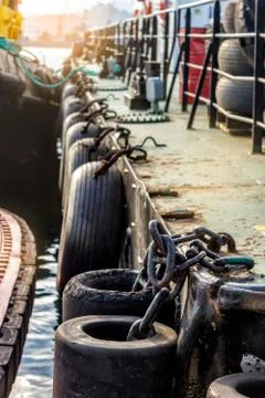 The structural elements of a cargo ship. Georgia Batumi Batumi cargo port on Stock Photos