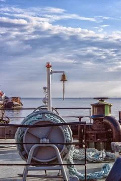 The structural elements of a cargo ship. Georgia Batumi Batumi cargo port on Stock Photos