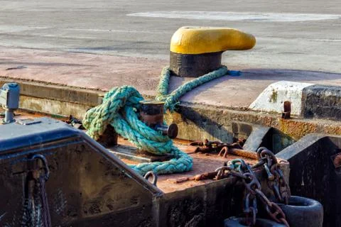 The structural elements of a cargo ship. Georgia Batumi Batumi cargo port on Foto stock