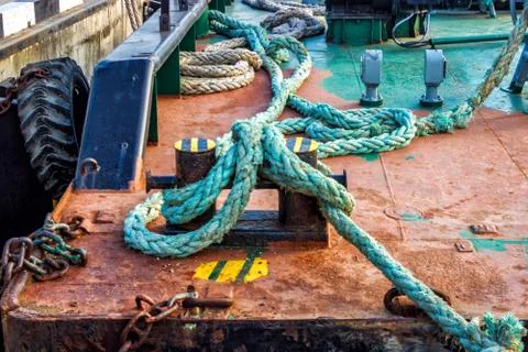 The structural elements of a cargo ship. Georgia Batumi Batumi cargo port on Stock Photos