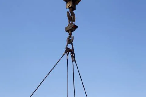 Structural elements of the crane during loading and unloading Stock-Fotos