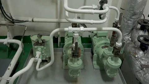 Structural elements of oil tanker reliable pipeline systems Stock Footage 121116782