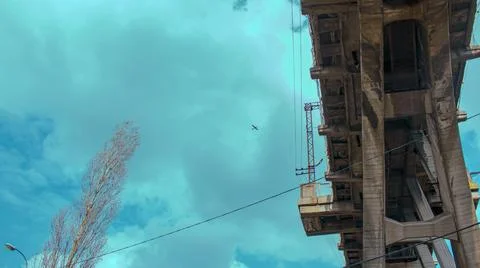 Structural elements of the old, built in the USSR, railway bridge across th.. Stock Photos