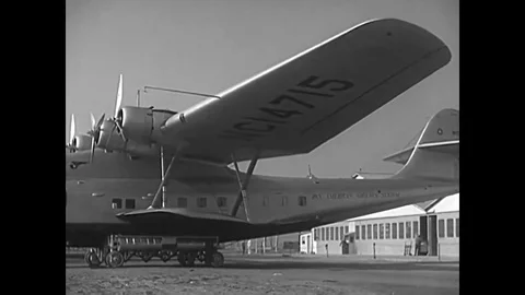 The structural engineering and construction behind a clipper plane's wingspan is Stock Footage 79513232