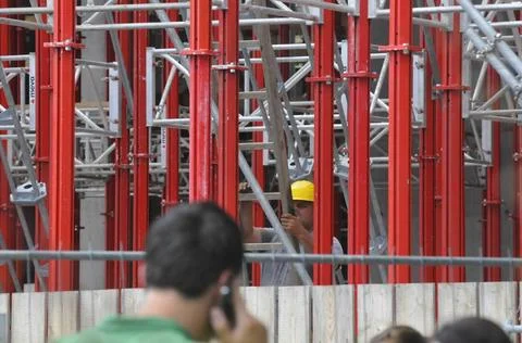  structural engineering and the construction of buildings in the industry ... Stock Photos