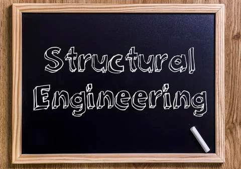 Structural Engineering - New chalkboard with 3D outlined text Stock Photos