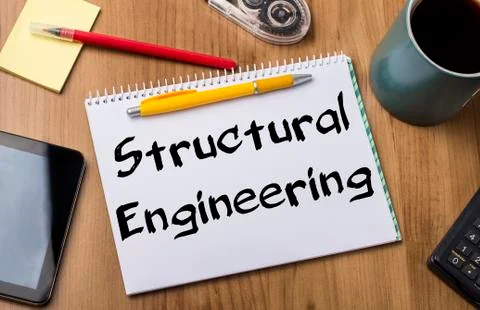 Structural Engineering - Note Pad With Text Stock Photos