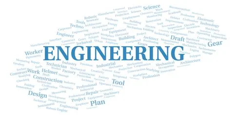 Structural Engineering typography word cloud create with the text only Stock Illustration