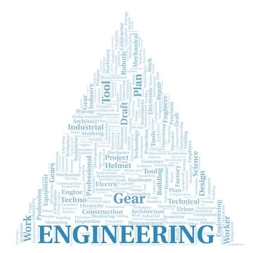 Structural Engineering typography word cloud create with the text only Stock Illustration