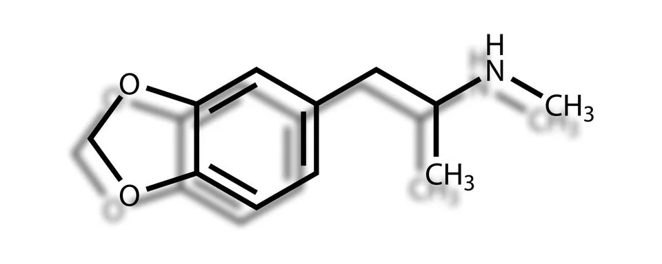 Structural formula of MDMA (ecstasy) Stock-Illustration