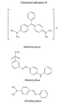 Structural formulas of chemical indicators Stock Illustration