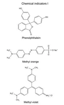 Structural formulas of chemical indicators Stock Illustration