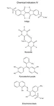 Structural formulas of chemical indicators Stock Illustration