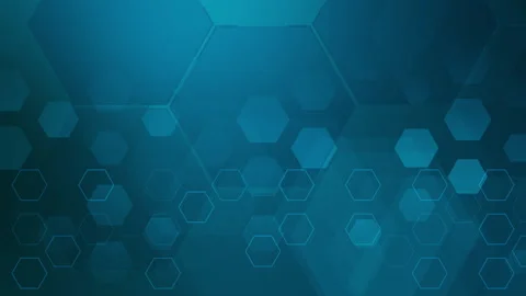 Structural geometric abstract blue background with hexagonal polygonal shapes. Stock Footage 252063284