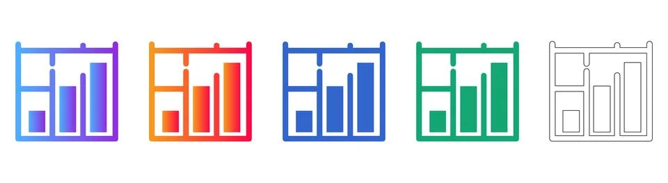 Structural Grid Planning Icons イラスト素材